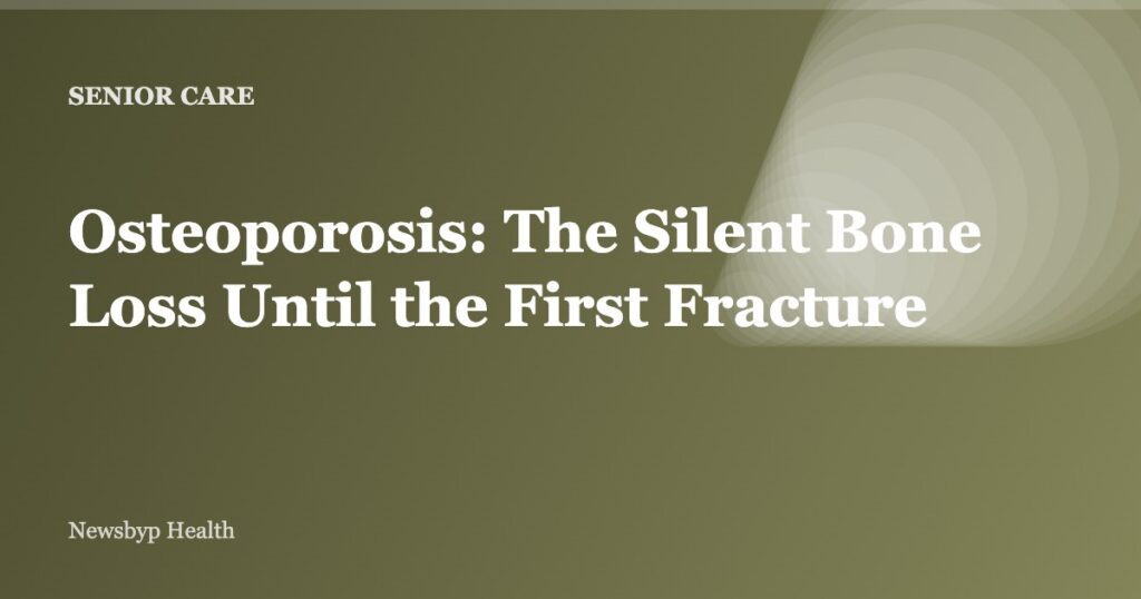 Osteoporosis: The Silent Bone Loss Until the First Fracture
