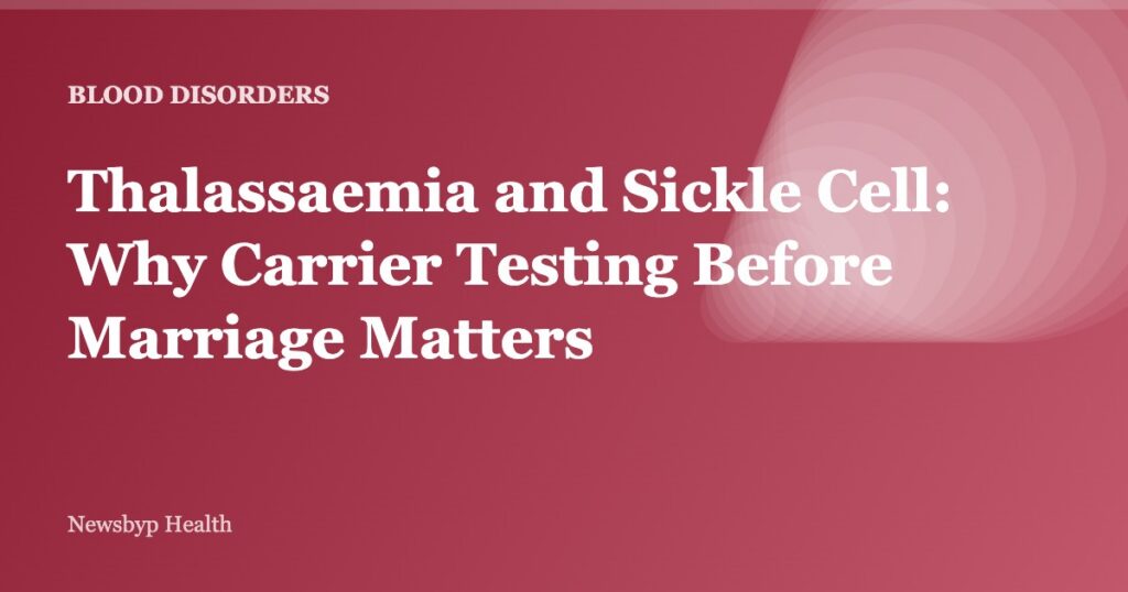 Thalassaemia and Sickle Cell: Why Carrier Testing Before Marriage Matters
