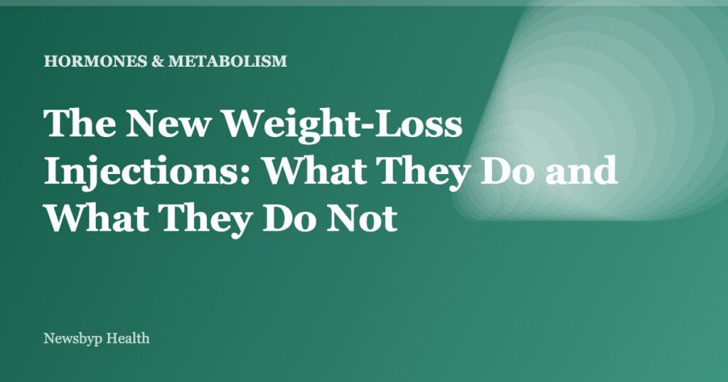 The New Weight-Loss Injections: What They Do and What They Do Not